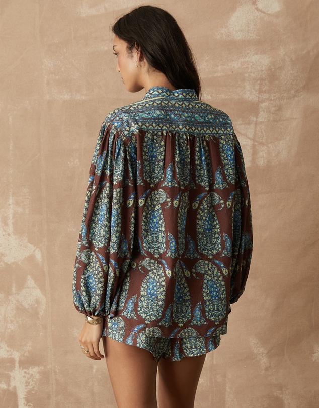 BOTEH - Calico Yoke Smock Blouse