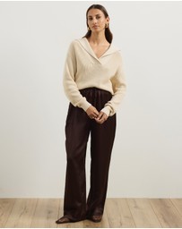 Atmos&Here - Natalie Oversized V-Neck Knit Jumper