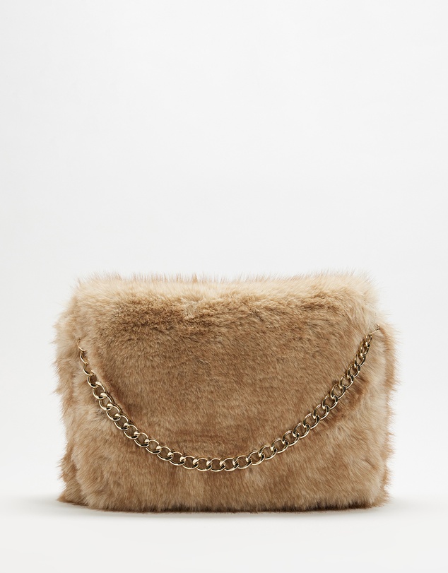 Lindsay Nicholas New York - Arlo Faux Fur Bag in Sable