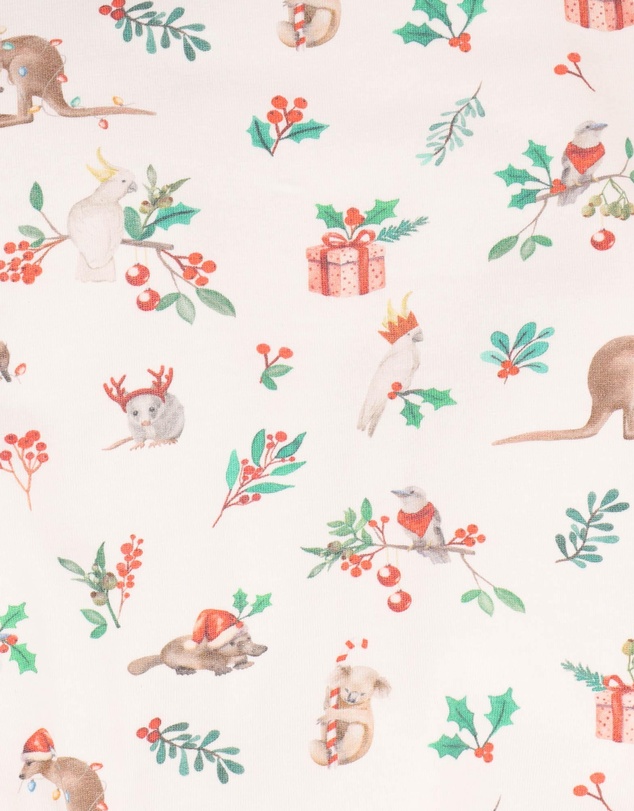 Bebe by Minihaha - Festive Print Button Up Bodysuit - Babies