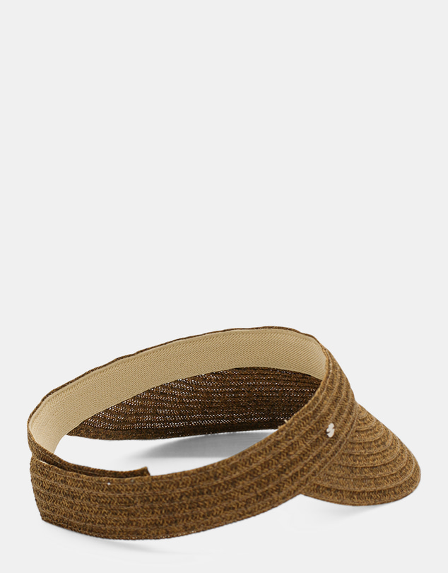 Morgan & Taylor - Blake Braided Straw Visor in Brown