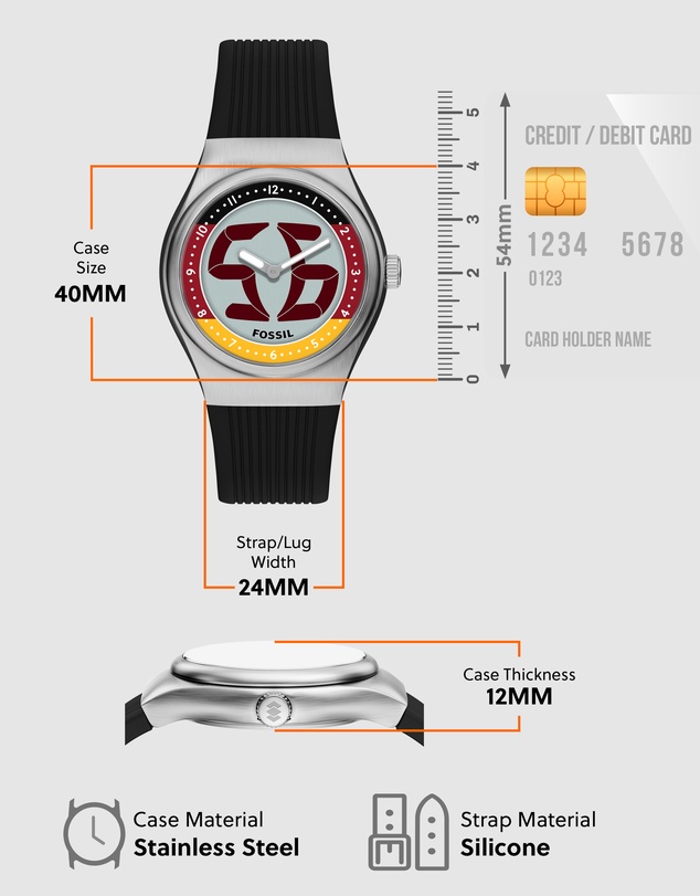 Fossil - Archival Big Tic Black Analogue-Digital Watch