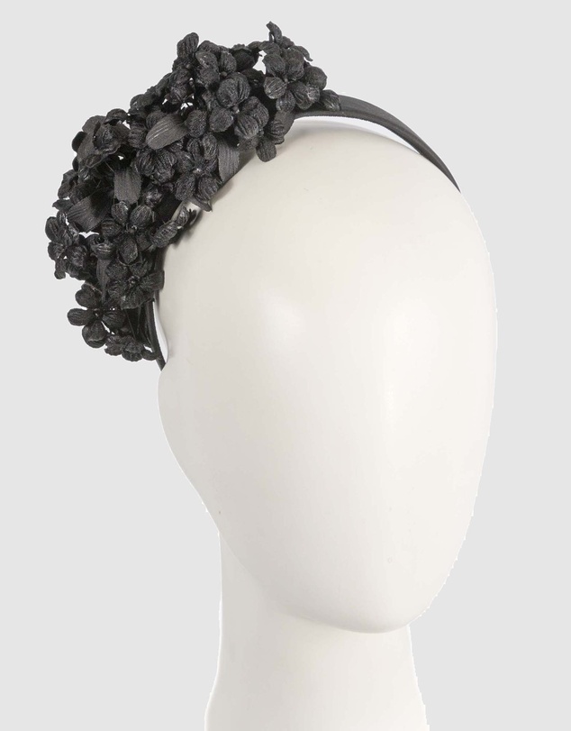 Max Alexander - Black Flower Fascinator Headband