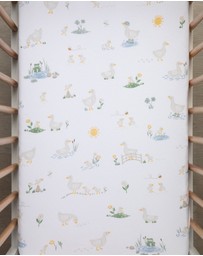 Living Textiles - 2 Pack Organic Bedside Sleeper Fitted Sheet - Goosey Goosey