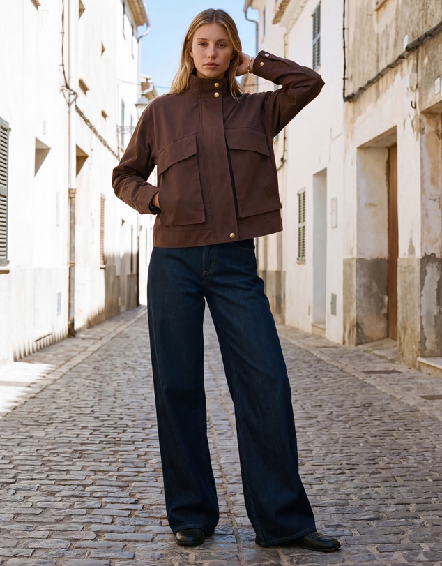 The Fated - Felicity Funnel Neck Bomber Jacket