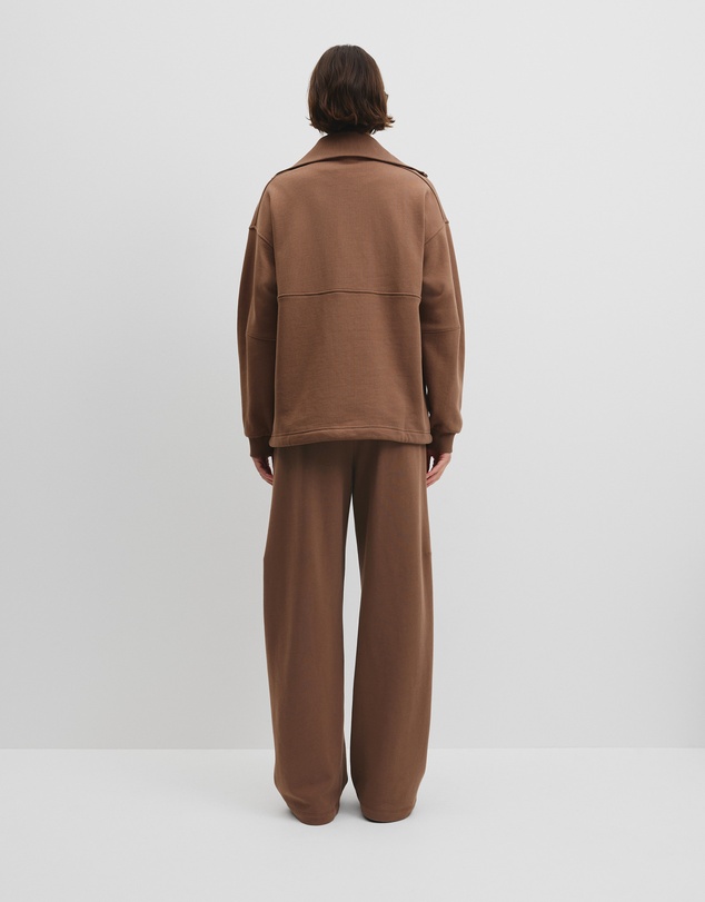 Country Road - Australian Cotton Zip Neck Placket Sweat