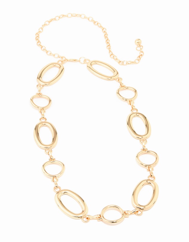 Lovisa - Gold Large Oval & Circle Belt
