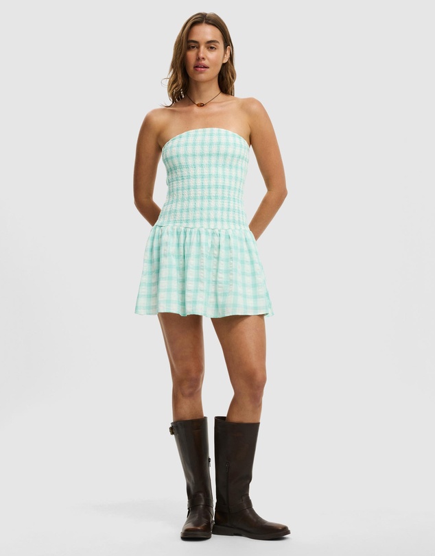 Cotton On - Shirred Tube Mini Dress