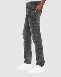 Ksubi - Chitch Stencil Stitch Worn Grey