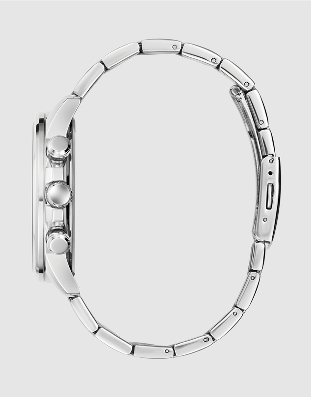 GUESS - Guess Men's Silver Tone 44mm Multi-function Watch