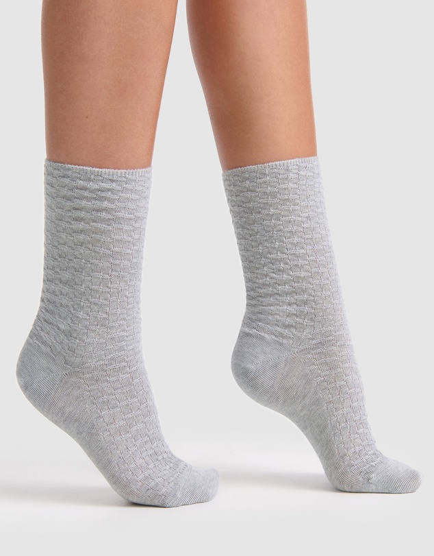 Levante - 3 Pack 100% Textured Cotton Sock