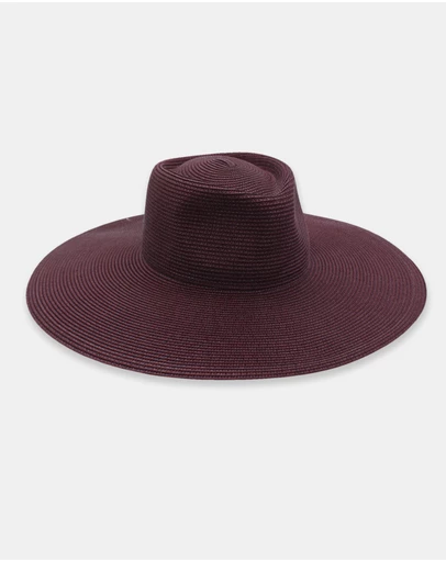 Morgan & Taylor - Aria Racewear Fedora in Burgundy Red