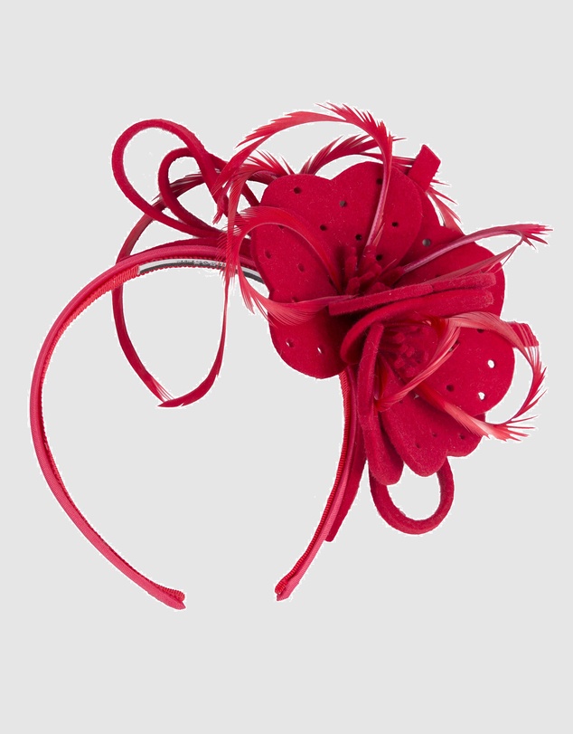 Max Alexander - Felt Red Flower Fascinator