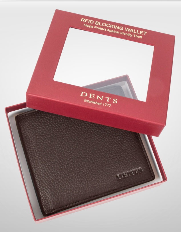 DENTS - Beauley RFID Pebble Grain Bifold Slim Leather Wallet