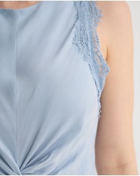 Oxford - Camilla Cupro Lace Trim Dress