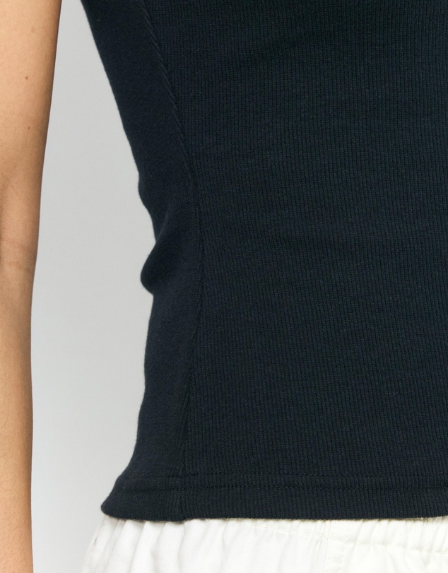 AERE - Ribbed Boat Neck Tank