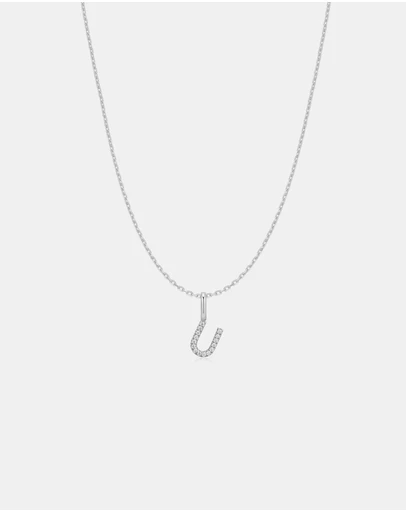 Ania Haie - Ania Haie Silver Letter U Initial Necklace