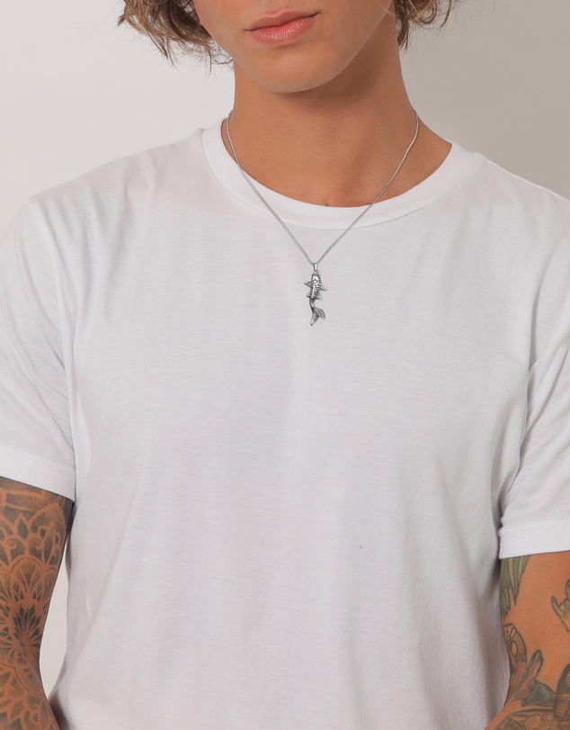 Kuzzoi - ICONIC EXCLUSIVE - Necklace Fish Maritime Modern Basic in 925 Sterling Silver