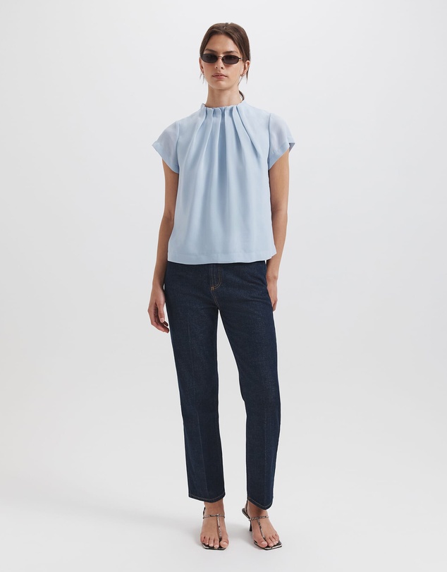 SABA - Willa High Neck Short Sleeve Top