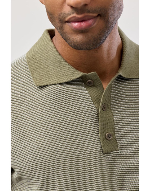 Brooksfield - Stripe Knitted Polo