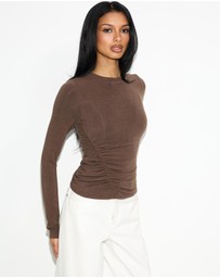 Dazie - Quinn Ruched Long Sleeve Top