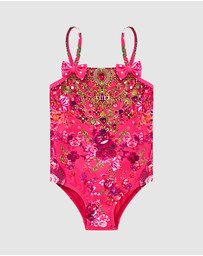 Camilla - Straight Neck One Piece With Bows - Babies