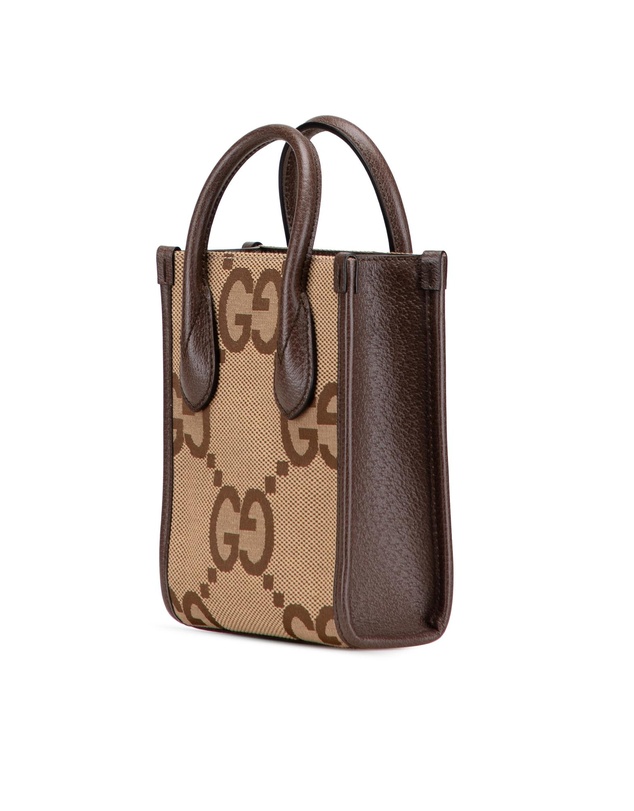Pre-Loved by Azura Reborn - Pre-Loved Mini Jumbo GG Canvas Web Satchel