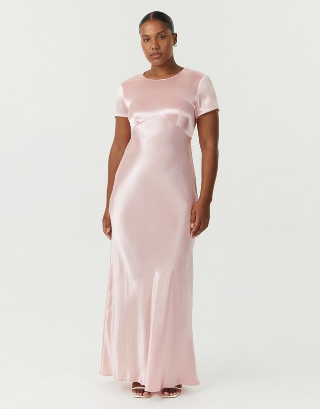 Third Form - Satin Bias Maxi Tee Dress