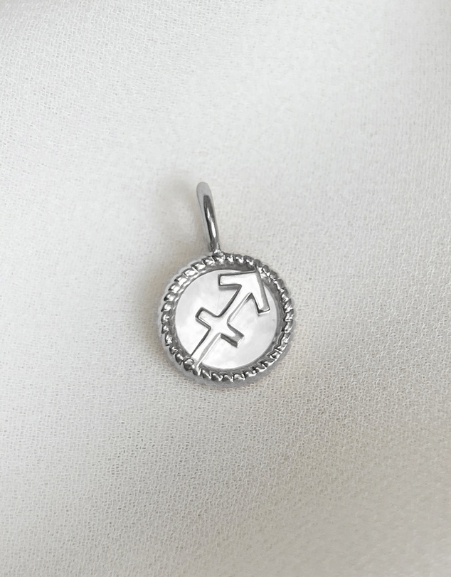 Wanderlust + Co - Sagittarius Zodiac Mother of Pearl 925 Sterling Silver Pendant