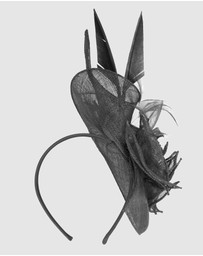 Max Alexander - Sinamay Black Racing Fascinator