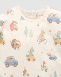 Purebaby - Fleecy Track Growsuit -Kids-Babies