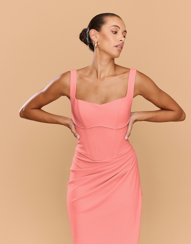 CATHERINE FERRARO - Elena Square Neck Gown