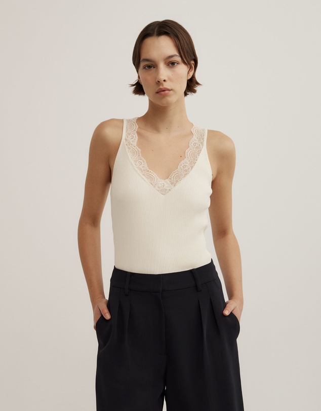 Witchery - Lace Rib Tank Top
