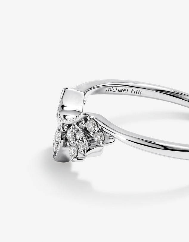 Michael Hill - Wedding Ring with 0.14 Carat TW of Diamonds in 14kt White Gold