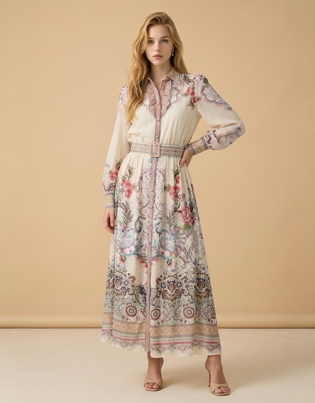 Mossée - Loia Printed Sheer Dress