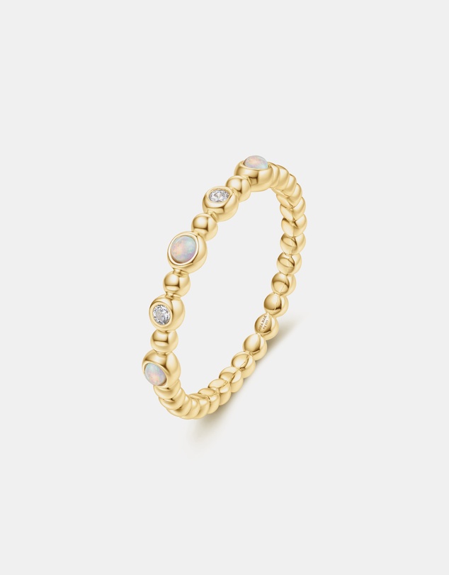 Ania Haie - Gold Bezel Kyoto Opal Beaded Ring