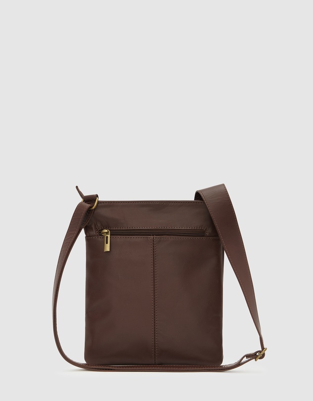 BEE - Merredin Brown Leather Crossbody Bag