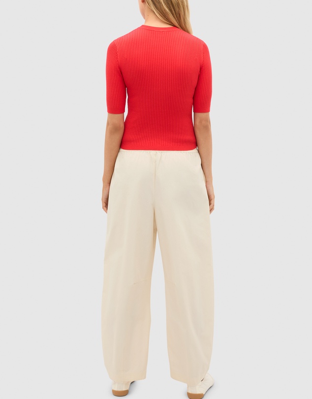 Seed Heritage - Cotton Blend Rib Knit Top