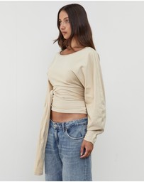 Pinky & Kamal - Waist Wrap LS top