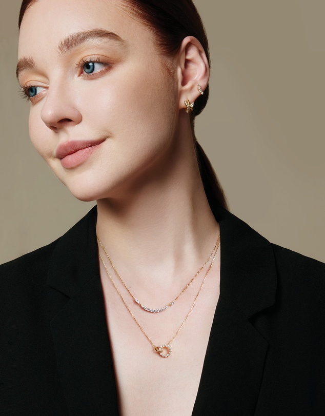 Ania Haie - Gold Arc Pave Necklace