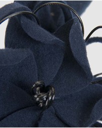 Max Alexander - Felt Navy Flower Winter Racing Fascinator
