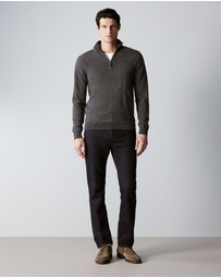 Trenery - Merino Half Zip Knit in Charcoal