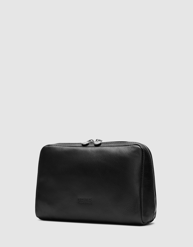 Republic of Florence - Primo Matt Black Toiletry Bag