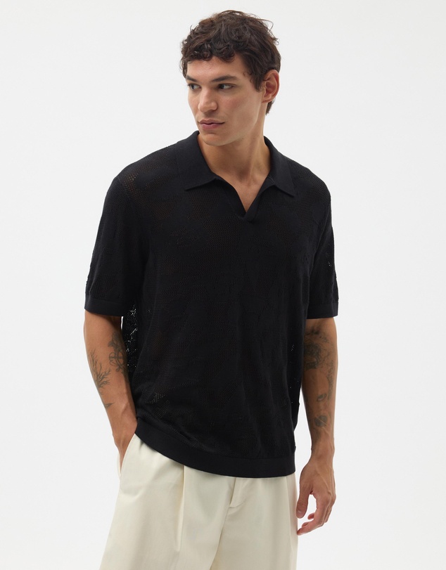 AERE - Floral Knit Polo