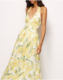AERE - Sani Halter Linen Midi Dress
