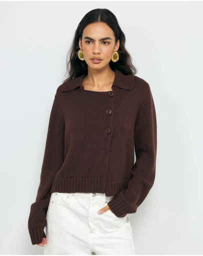 AERE - Miya Cotton Wool Cardigan
