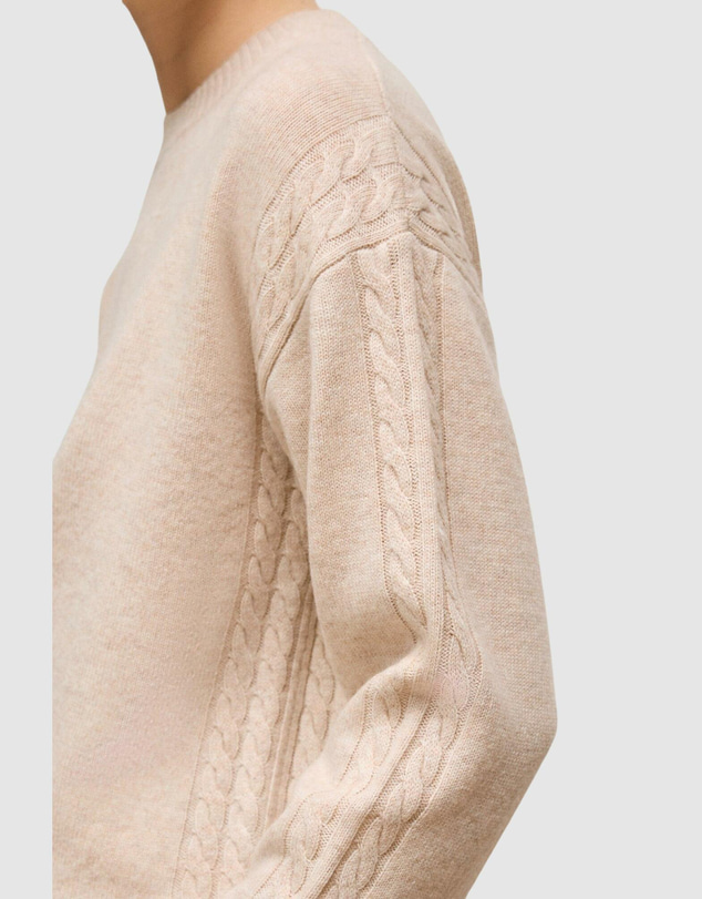 Trenery - Wool Cashmere Cable Detail Crew