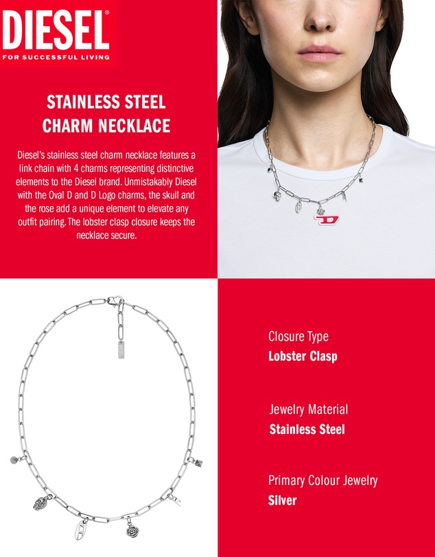 Diesel - Silver-Tone Necklace