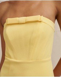 BY JOHNNY. - Cassandra Slice Strapless Midi Dress