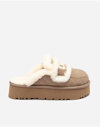 Ozwear Connection Uggs - Ugg Violet Matelassé Shearling Platform Slipper (Detachable Feature)